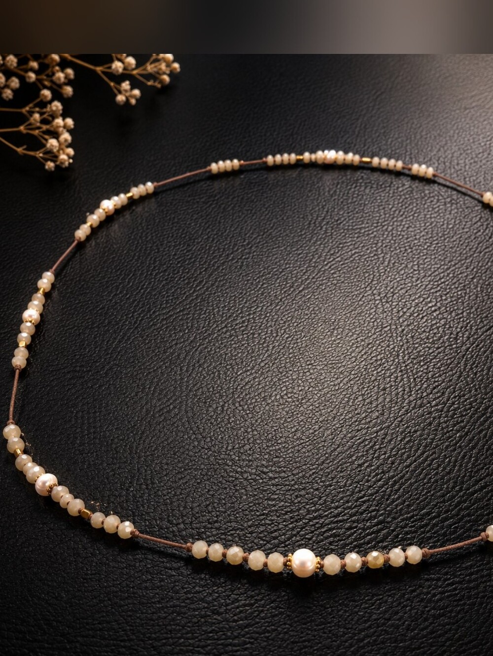 C&C California Pearl Seed Bead Choker Necklace Ivory Champagne Boho NWOT CC